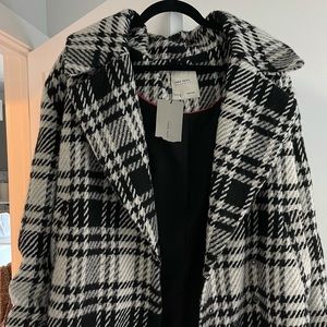 ZARA OVERSIZED HOUNDSTOOTH COAT